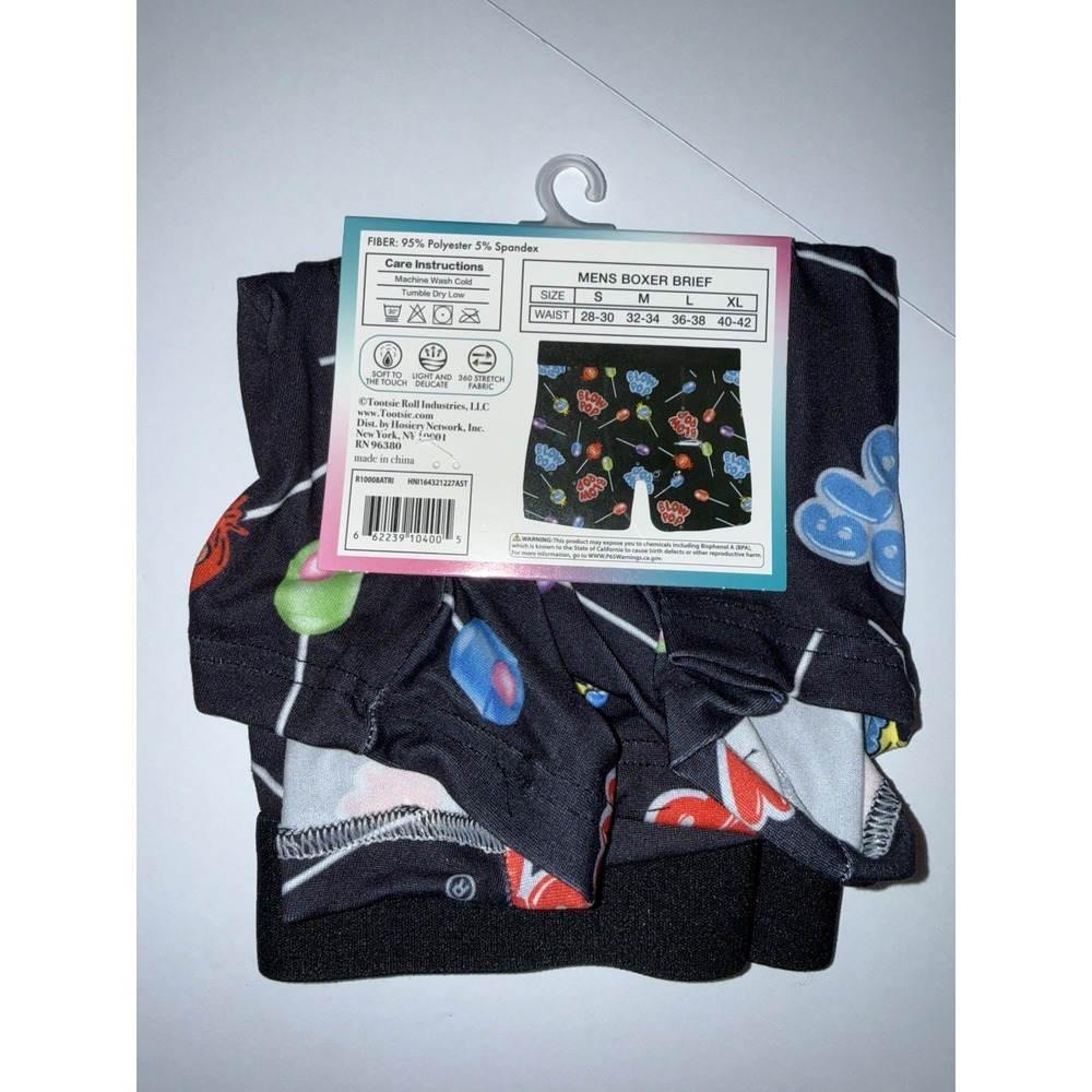 Blow Pop Men's Boxer Briefs Size L 36-38 Black Candy Print Novelty Fun Gift NEW - Picture 4 of 6